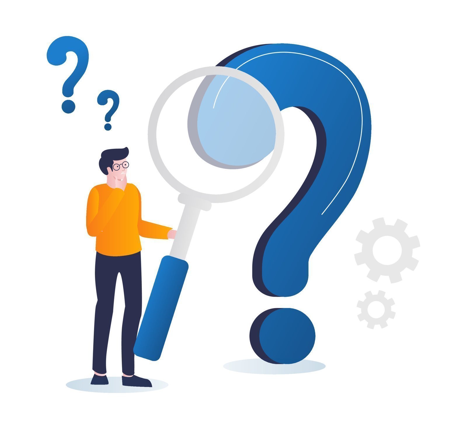 Vecteezy isometric illustration concept looking for a question mark